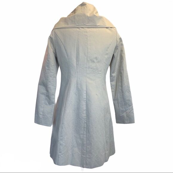 T Tahari beige puffed rolled collar jacket coat - Picture 3 of 13